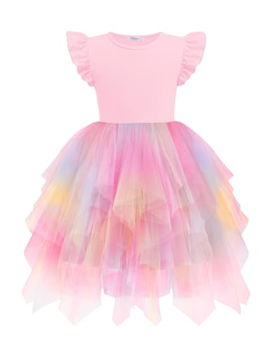 Arshiner Toddler Tutu Dress Little Girls Irregular Tulle Princess Birthday Party Formal Dresses