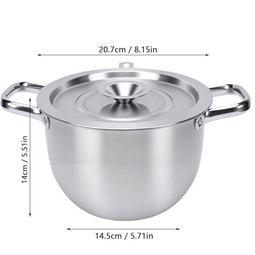Aceite de manteca de cerdo recipiente de acero inoxidable 304 para grasa de tocino 3.8L 3