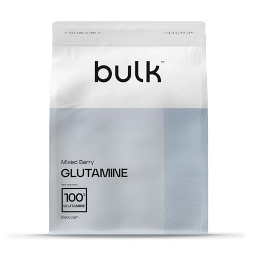 Bulk L Glutamina, Aminoácido, Bayas Mixtas, 500g, 100 Dosis