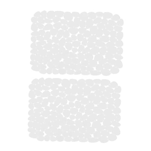 Mat de drenaje de cocina antideslizante protector transparente de PVC 2 uds 2