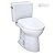 TOTO Drake WASHLET - Two-Piece Elongated 1.28 GPF TORNADO FLUSH Toilet and S7A Contemporary Bidet Seat with Auto Flush, Cotton White - MW7764736CEGA#01