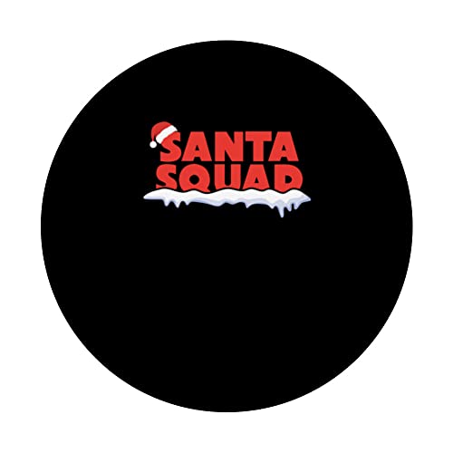 Ho Ho Ho Christmas Santa Crew - Funny Santa Squad PopSockets Swappable PopGrip, Black - Image 3