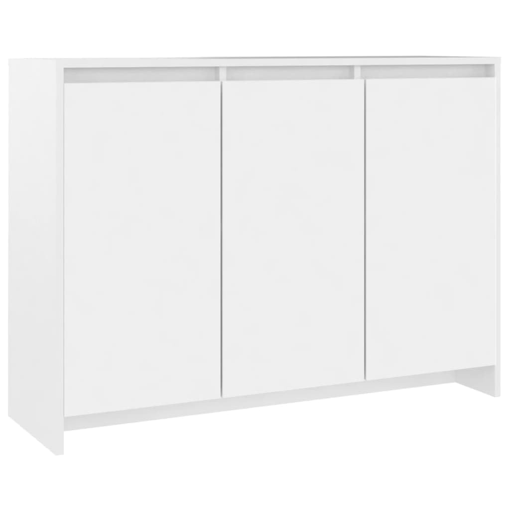 vidaXL Sideboard Home Living Room Bedroom Hallway Furniture Modern Decor Storage Side Cabinet Oragniser Buffet Cupboard White Chipboard