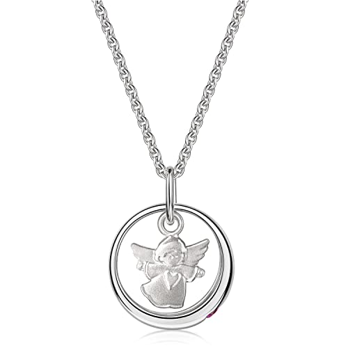 XAANA AMZ00178 Anillo de bautizo sintético con colgante de ángel con cadena de 36/38 cm, plata de ley 925 Cover