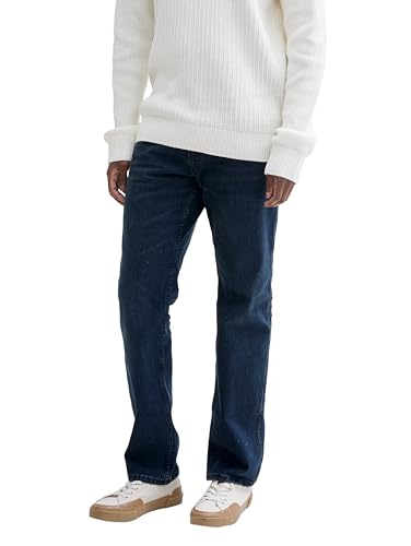 TOM TAILOR Herren Marvin Straight Jeans mit Thermolite®-Funktion, 10173 - Dark Stone Blue Black Denim, 30/30 TOM TAILOR Herren Marvin Straight Jeans mit Thermolite®-Funktion, 10173 - Dark Stone Blue Black Denim, 30/30