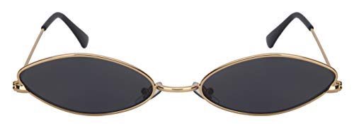 Edge I-Wear Vintage Metal Narrow Cateye Sunglasses Flat Color Lens 5149-FLCR-1(G.sd)2