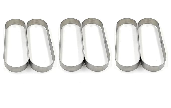 AZ Enterprises Hot Dog Bun Cutter, 6 inch Oval Shape Mold, Silver, 6 Pieces.-image-21