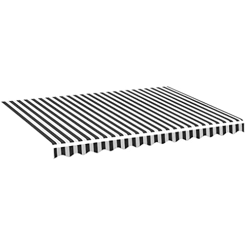 vidaXL Anthracite/White Awning Fabric 3.5x2.5m Cover