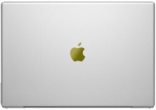 Gold Color Change Apple Overlay Decal Sticker - Vinyl Decal for Cars, Macbooks, and Other Laptops