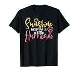 Sunshine Mixed with A Little Hurricane Positive Vibes T-Shirt Small