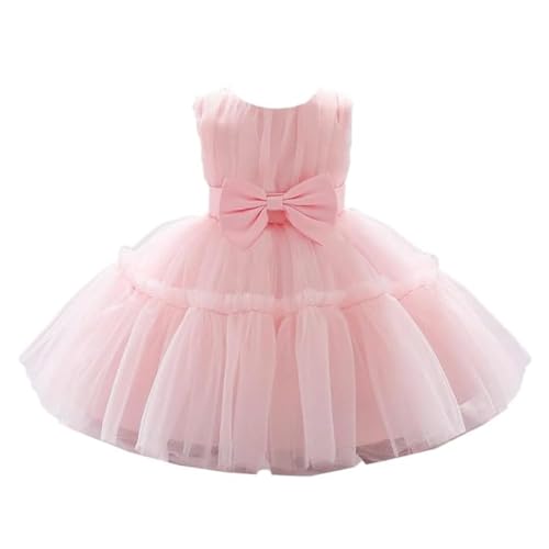 Image of Niren Enterprise Buggu Net Flared Ruffle Pattern Sleeveless Baby Girl's Knee Length Frock
