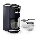 Tefal Dolci Eismaschine – 10 Programme für Eiscreme, Sorbet, Gelato & Frozen Yogurt, 1-Step-Perfector Technologie, inkl. 3x Tritan-Eisschüsseln, Mix-In-Funktion & automatisches Reinigungsprogramm