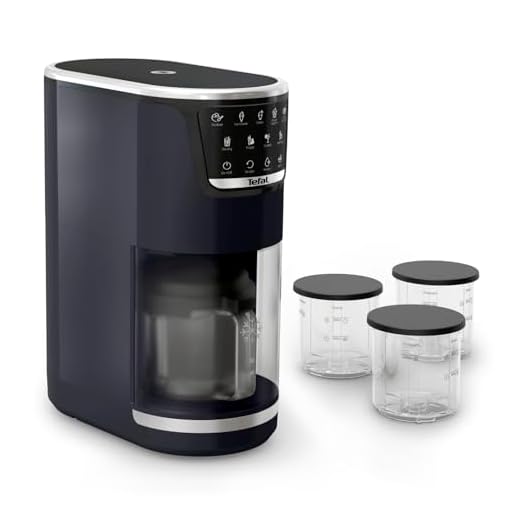 Tefal Dolci Eismaschine – 10 Programme für Eiscreme, Sorbet, Gelato & Frozen Yogurt, 1-Step-Perfector Technologie, inkl. 3x Tritan-Eisschüsseln, Mix-In-Funktion & automatisches Reinigungsprogramm