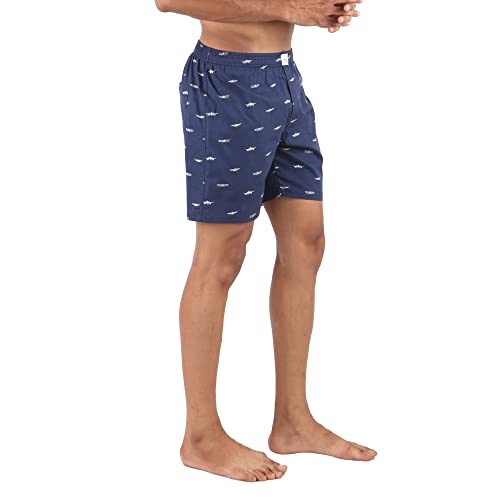 Image of ALPHABETS Men's Cotton Regular Striped Boxer Briefs (Pack of 3) Red, Blue, Dark Green