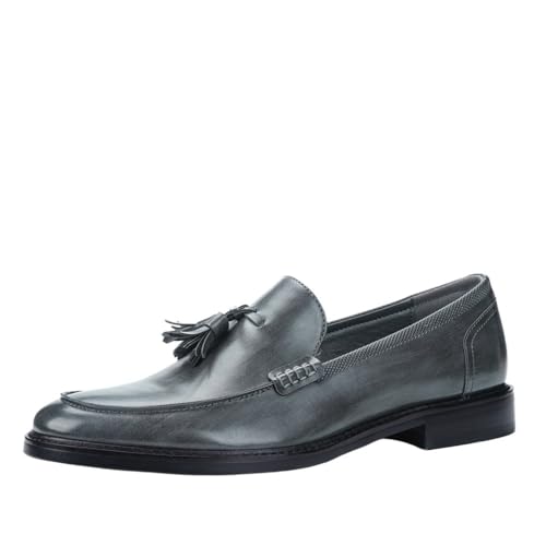 Leather Shoes for Men Casual Classic Loafers Men Dress Shoes Formal Oxford Office Wedding Shoes with Tassel Slip On Pointed Toe