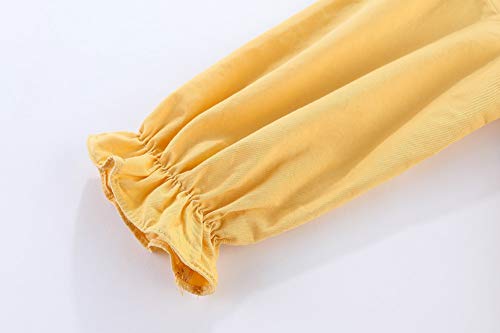 Mud Kingdom Toddler Girls Long Sleeve Floral Dress Peter Pan Collar Button Down Yellow 2T #TOP4