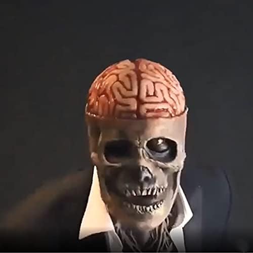 Bulex Bulex Skull Mask Scary Full Head Skeleton Headgear Creepy Biochemical Mask Realistic Halloween Cosplay Latex Horror Mask thumb #4