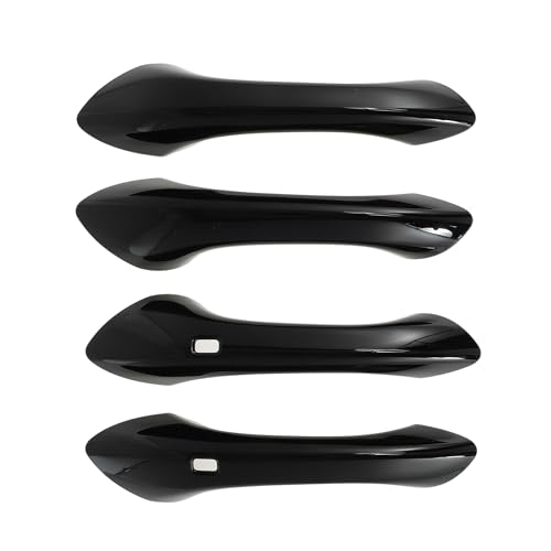 Partuto Door Handle Cover Protector for Chevrolet Trax 2024-2025 Exterior Door Handle Cover with Smart Keyhole Glossy Black