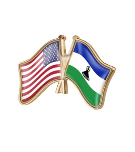 Image of World Most Countries Single Pin Brooch Badge United States USA America and Other Countries Cross Friendship Pin Badge for Men Women