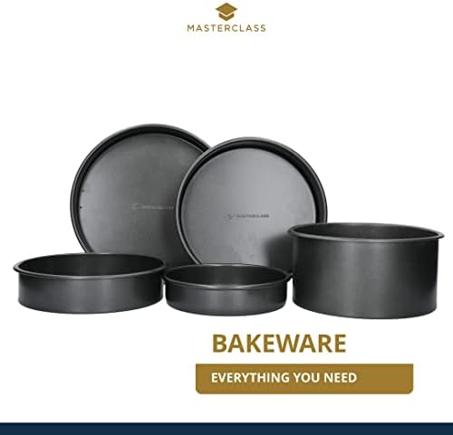 Master Class Non-Stick Loose Base Deep Cake Pan, Grey, 18 cm (7 inches)