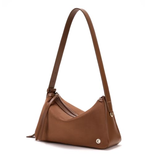 Image of CLUCI Suede Purses for Women, Cute Shoulder Bag, Soft Hobo Handbag