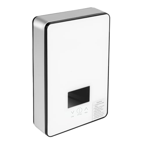 HOARLICN Calentador de agua para cocina, calentador de agua eléctrico de 4500 W, montaje en pared, 18,6 x 5,7 x 27,7 cm, con cabezal de ducha, tubo de desagüe, soporte de ducha para uso en cocinas