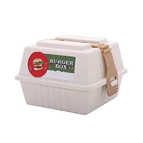 BoîTe à Lunch Hamburger Domestique, Conception De Boucle, BoîTe à Lunch Portable, BoîTe D'isolation De Qualité Alimentaire, réSistante à La TempéRature Et Au Froid, BoîTe De Conservation white Cover