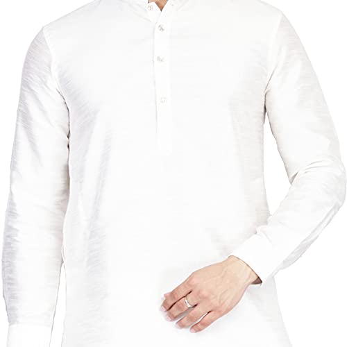 Image of TAHVO Men's Casual Cotton Kurta Shirt, Short Kurta
