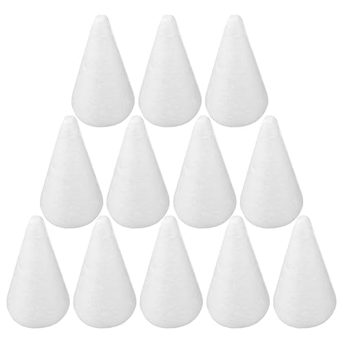 Happyyami Weihnachtsdekorationen Kuchenform Hochzeitsdeko Kegel Zum Basteln 12Pcs ?e - Schaumkegel Styroporkegel Weihnachtskegel Formschaumschaumbaumkegel 10 * 7 cm Tortendeko Torten Zubehör