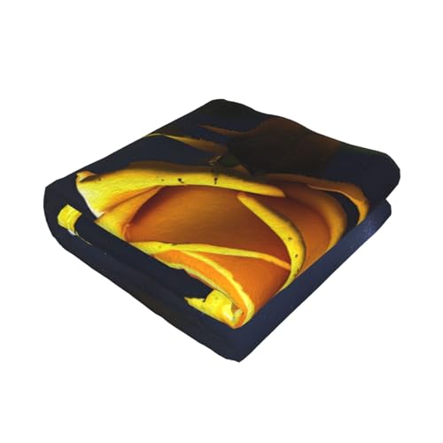 Couverture polaire douce PHAYAH motif roses jaunes idée cadeau confort maison - 3