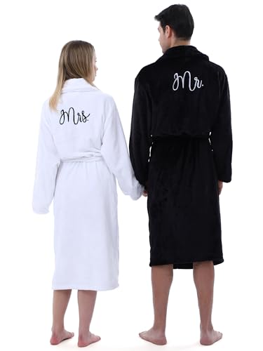 Jecery 2 Pcs His and Hers Robes for Couples Mr