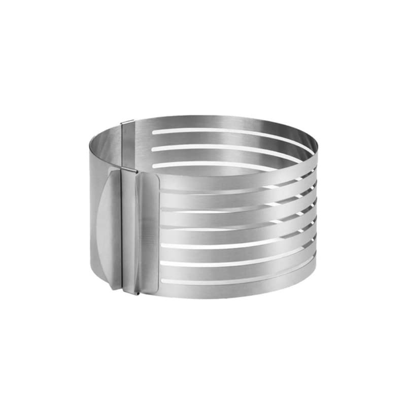 PLMN Round Mousse-Mould for Cake-Decor Cake Leveler-Slicer Adjustable Round Cake Cutter Rings Stainless Steel Cake Slicing bread-slicer machine for homemade-bread adjustable