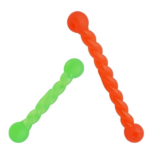 Mirrwin 2 Stück Hundespielzeug für Zähne, Hundespielzeug Wurfstick aus Gummi Gummispirale Kauknochen Robustes Kauspielzeug für Hunde Interaktiv für Kleine, Mittelgroße und Große Hunde, 18cm+28cm