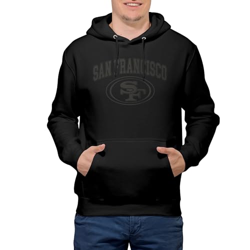 FOCO San Francisco 49ers NFL Mens Blackout Hoodie - Black - L