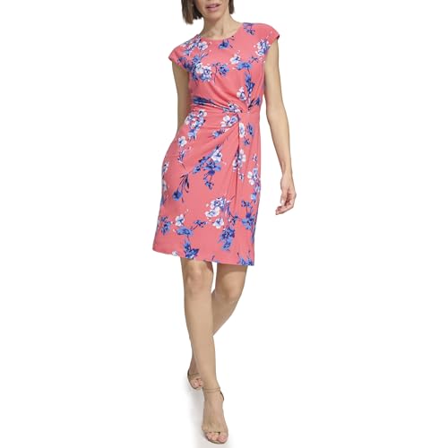 Robe mini Tommy Hilfiger à col montant torsadé et manches courtes femme