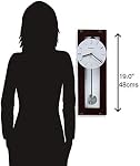 Howard Miller Emmett Contemporary Wall Clock 625-514 – Black Coffee Finish, Satin Silver-Finished Pendulum, Thick Plate Glass Cover, Chrome Accents, Quartz Movement