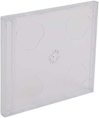 5 X CD Double Jewel Cases 10.4mm for 2 Disc with Clear Tray (Pack of 5) By Dragon Trading