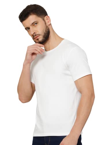 Image of T-Shirt for Men - 100% Cotton Casual T-Shirt | Half Sleeve, Round Neck 4 Way Stretch Fabric | Slim Fit T-Shirt