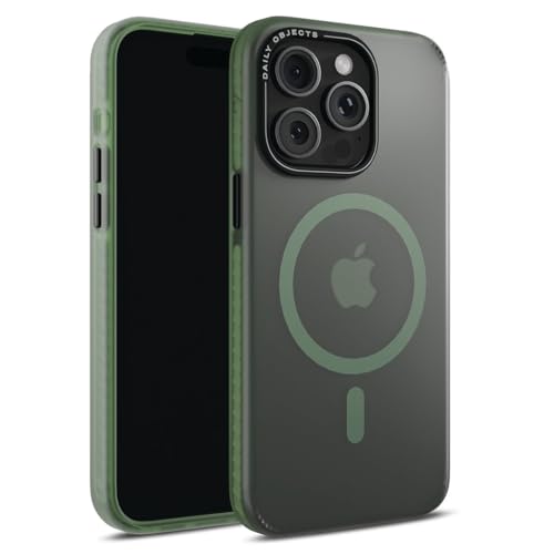 Image of DailyObjects Polycarbonate Case for iPhone 14 Pro Max Compatible with Mag-Safe Wireless Charging,Green Nimbus Slim Shockproof Back Cover