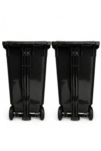 Image of ARISTO Plastic Wheel Pedal Garbage Dustbin 65 LTR (Black / /Black) Pack Of 2
