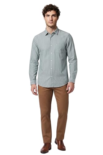 Image of Van Heusen Men Cotton Modern Fit Casual Oxford Stripes Shirts| Effortless Ironing | Superior Fit