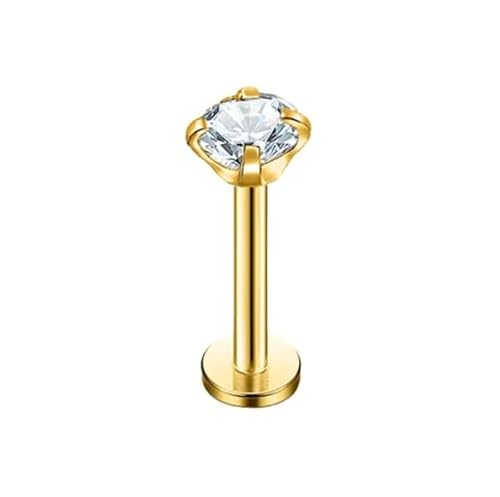 Piercings Tragos Aço Cirurgico Inoxidavel com Zircônia, não Descasca, Hipoalergenico, Orelha, Nariz,