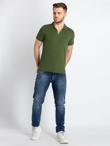 Image of Status Quo Men's Polo T-Shirt | Rich Cotton Blend | Slim Fit | All Day Comfort | Contrast Inner Placket | Polo Collar