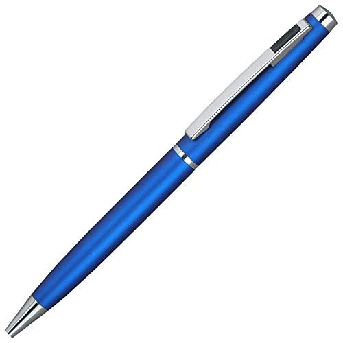 Image of Lanier 4G Ballpoint Pen - Shiny Chrome Ring & Parts with Medium Tip 0.7mm Cross Style Refill (with Accents - White or Black or Purple or Pink)
