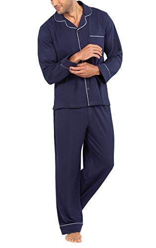 PajamaGram Winter Flannel Men’s Pajamas - Men's Knit Flannel Pajamas Set