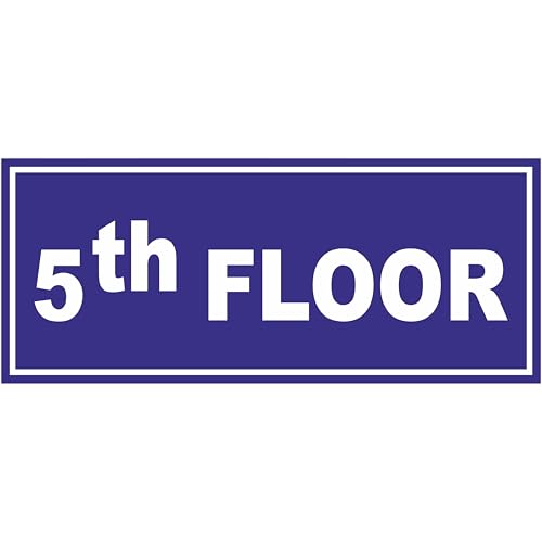 Image of ATTRACTSO - 5th Floor Sign Self Adhesive Laminated Sticker for Home, Office, Shop, Hospital, Hotel, Theatre, Restaurant - 12 inchx5 inch inch (Blue)