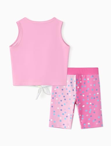 Image of Disney Stitch丨 Frozen丨 Minnie Mouse丨Princess丨Winnie Tank Top+Dolphin Shorts Girls Outfits Workout Athletic Set Summer