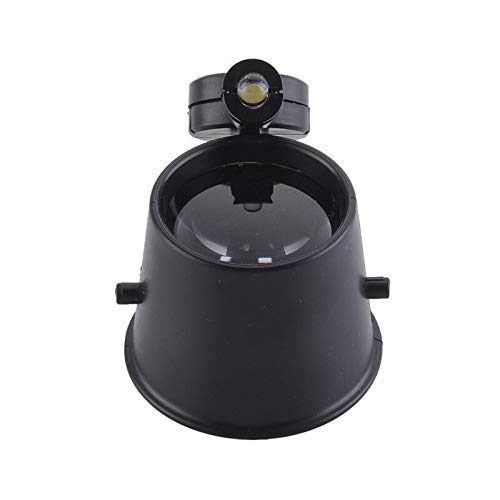 Werkzeuge 15x LED-Hands-Free-Augenlupe Reparaturbrille Lupe Stirnband ABS-Linse Metall Kompatibel mit Schmuck-Uhrmacher-Lupe Vergrößerungsglas