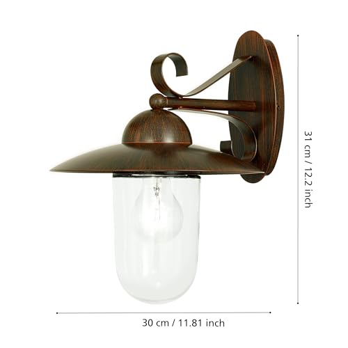 Eglo Applique Da Esterno Milton I, Marrone Antico - 4