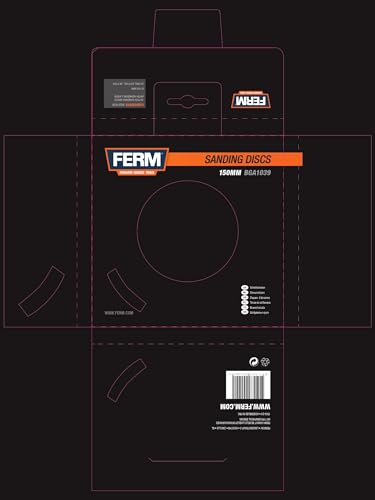 FERM Sanding disc Set diameter 150 mm - P60 P100 P150 10 pcs - Image 3